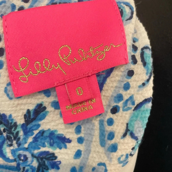 Lilly Pulitzer Mila Stretch Shift Dress Resort White Isle Of Tile Size 0 - Picture 9 of 10
